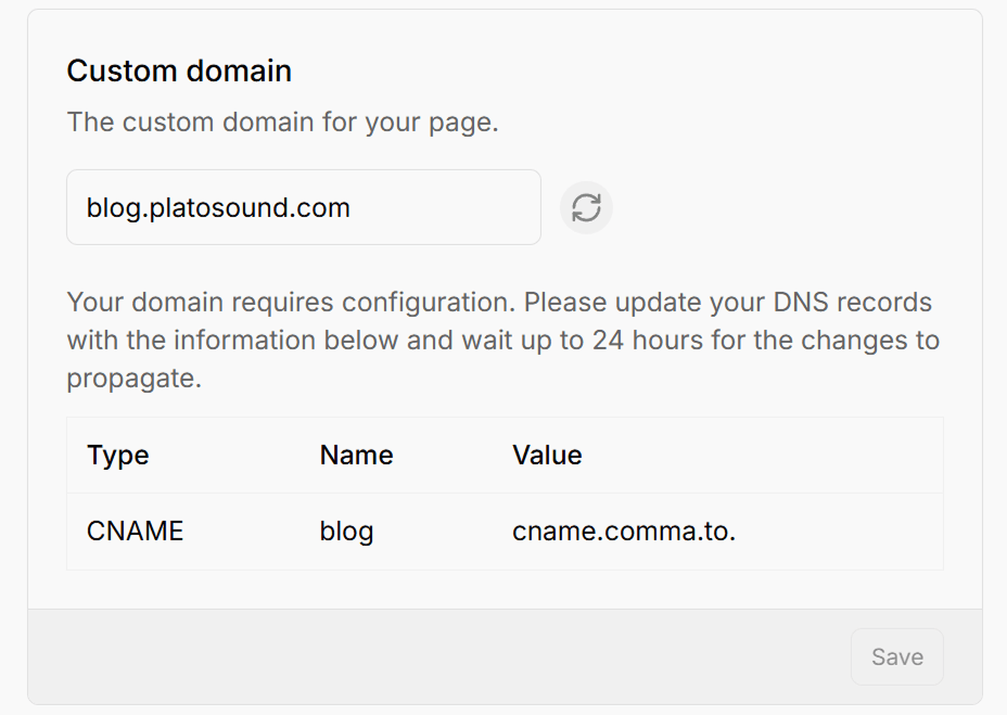Custom domain